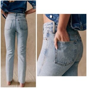 Sezane Le Brut Sexy Straight Jeans Bleach,  US 4 (36)